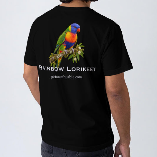 "Rainbow Lorikeet : Trichoglossus moluccanus" All-Over Print Men's O-Neck T-Shirt | 190GSM Cotton