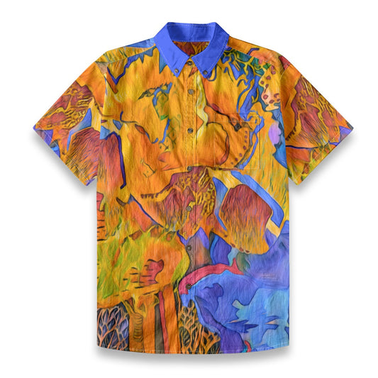All-Over Print Men’s Breathable Shirt|140GSM Slub Cotton