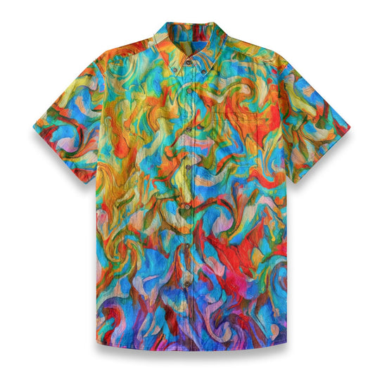 All-Over Print Men’s Breathable Shirt|140GSM Slub Cotton