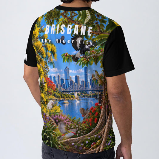 Brisbane - The River City -All-Over Print Men's O-Neck T-Shirt | 190GSM Cotton