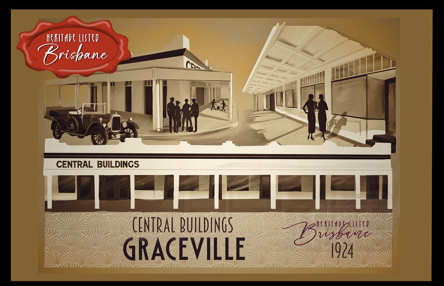 Central Buildings : Graceville Greeting card Pack / Set of 5