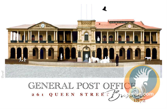 Brisbane CBD: GPO 261 Queen Street Tea Towel - Tea Towel