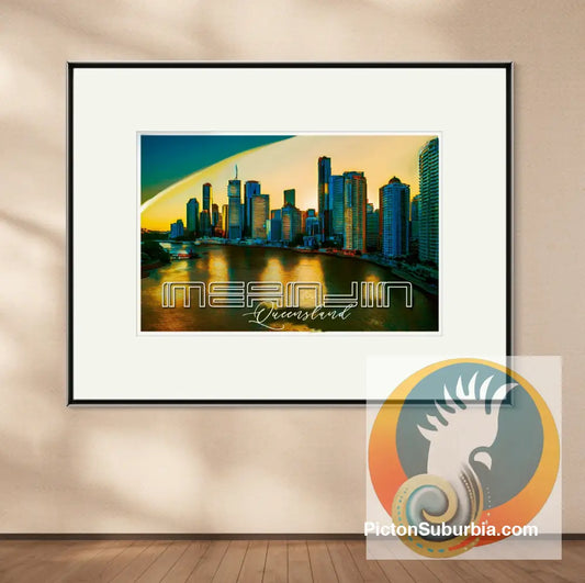Brisbane CBD: Meanjin “Riverside Skyline” Art Print - A4 - Physical good