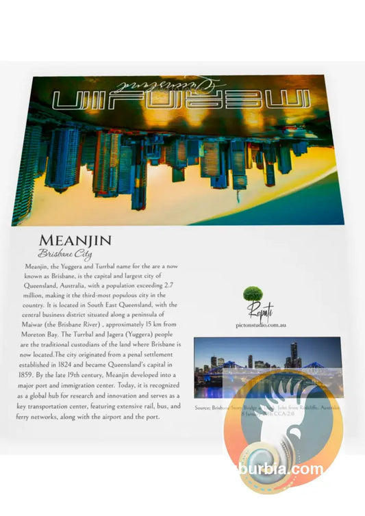 Brisbane CBD: Meanjin “Riverside Skyline” Greeting Card Pack / Set of 5 - Physical good