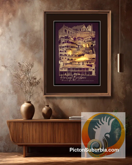 Brisbane: Suburban Heritage-Listed Art print (Sepia) - Art Print