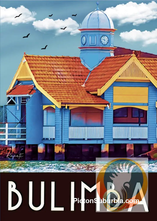 Bulimba: Ferry House Postcard: (A6 Standard or A5 Larger Card / Set of 5) - A6 Standard - Postcard