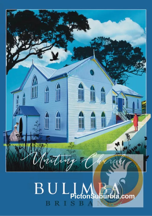 Bulimba: Uniting Church 1866 Postcard: (A6 Standard or A5 Larger Card / Set of 5) - Postcard