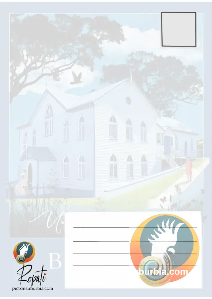 Bulimba: Uniting Church 1866 Postcard: (A6 Standard or A5 Larger Card / Set of 5) - Postcard