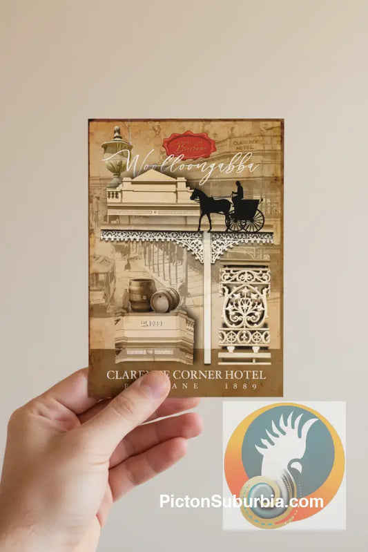 Woolloongabba: Clarence Corner Hotel 2 1889 Postcard. - Physical good