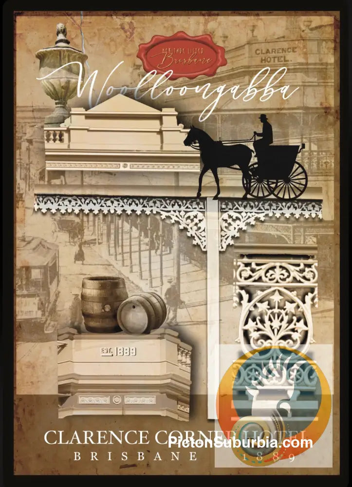 Clarence Corner Hotel(Collage): Woolloongabba - Tote - ToteBag