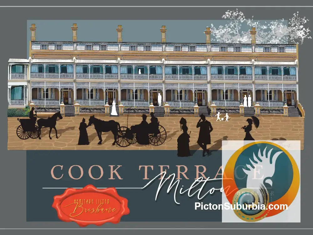Milton Heritage Listed: Cook Terrace- Colour Art print - A3 - Art Print
