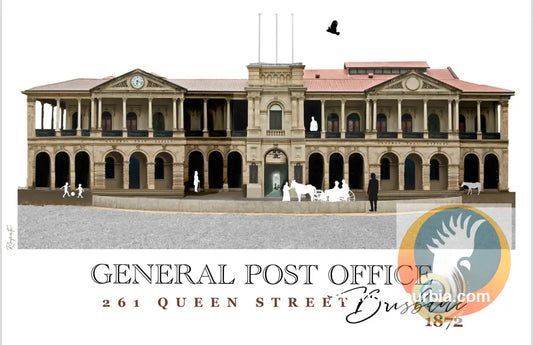Brisbane CBD: GPO 261 Queen Street Art print - Physical good