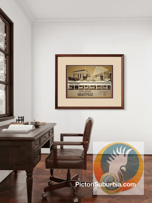 Graceville: Heritage Listed - Central Buildings Art Print - Physical good
