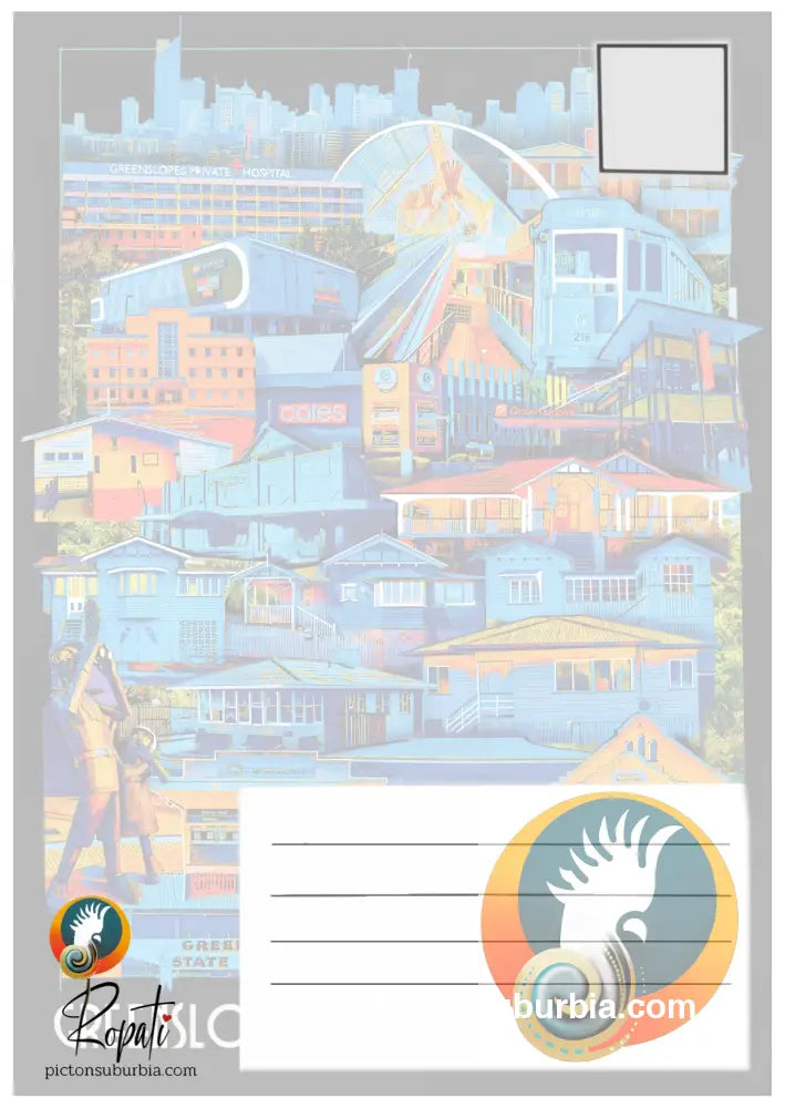 Greenslopes Suburb Postcard / Set of 5/ A6 or A5 / Postcard