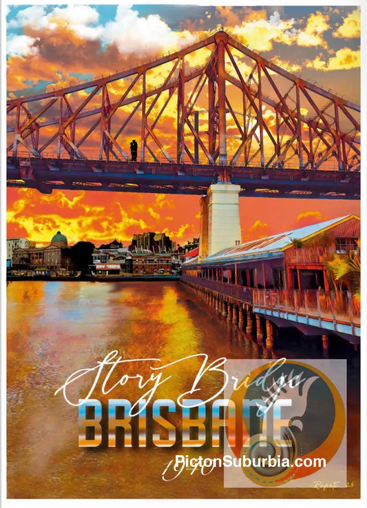 Kangaroo Point: Story Bridge Postcard Pack/ Set of 5 / A6 or A5 - Physical good