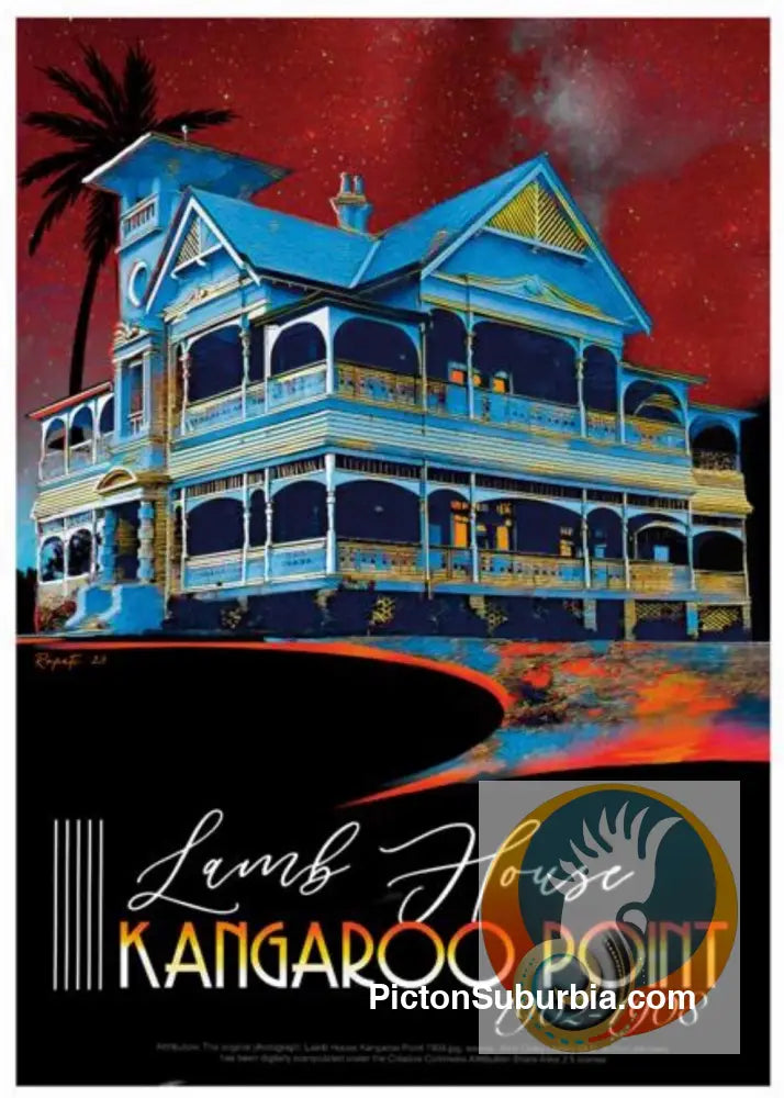 Lamb House: Kangaroo Point -Tea Towel - Tea Towel