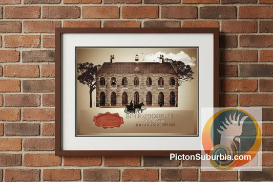 Milton Heritage Listed: Bishopbourne - Sepia Art print - Art Print