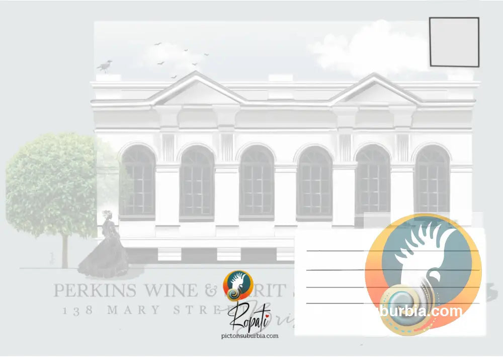 Perkins Wines and Spirits - Postcard: (A6 Standard or A5 Larger Card / Set of 5) - Postcard