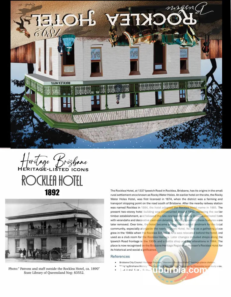 Rocklea Hotel: Rocklea - Greeting Card Pack / Set of 5 - greeting Card