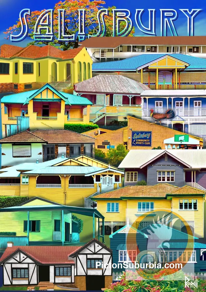 Salisbury Suburb - Greeting card Pack / Set of 5 - greeting Card
