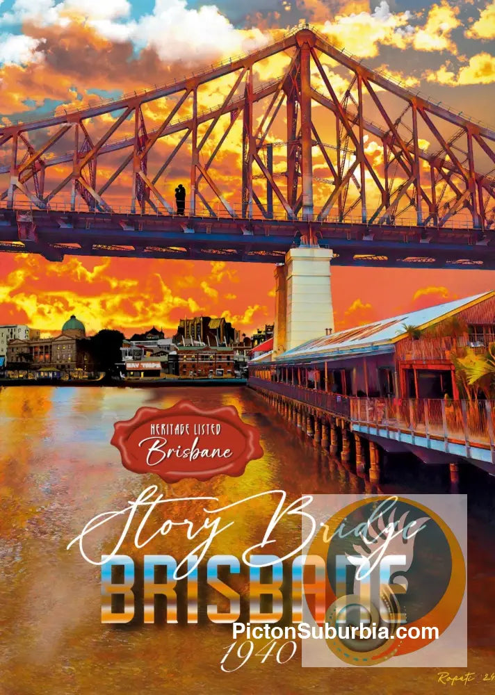 Story Bridge: Kangaroo Point - Greeting Card Pack / Set of 5 - Physical good