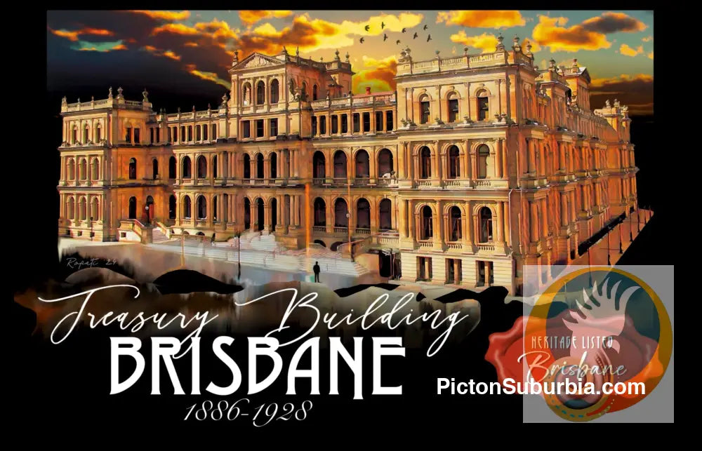 Treasury Building: Brisbane CBD: - Greeting card Pack / Set of 5 - greeting Card