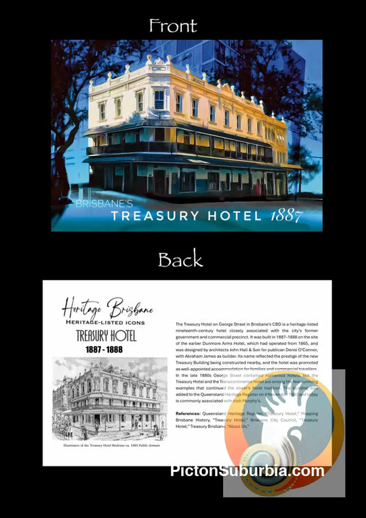 Treasury Hotel: Brisbane CBD: - Greeting card Pack / Set of 5 - Physical good