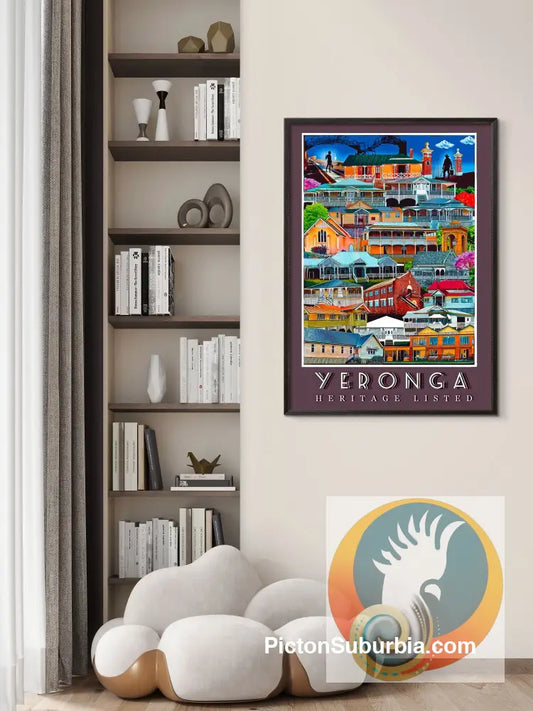 Yeronga: Heritage Listed Art Print (Maroon Border) - Physical good