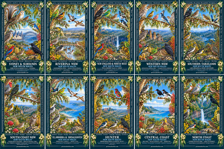 Australiana N.S.W State-Wide Birds & Flora