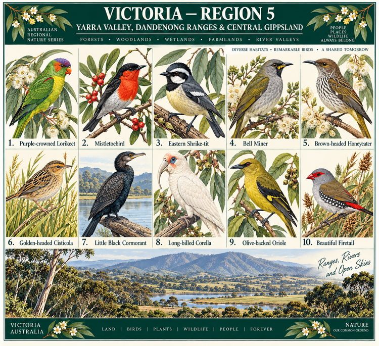 Australiana: Victoria - State-Wide Birds and Flora