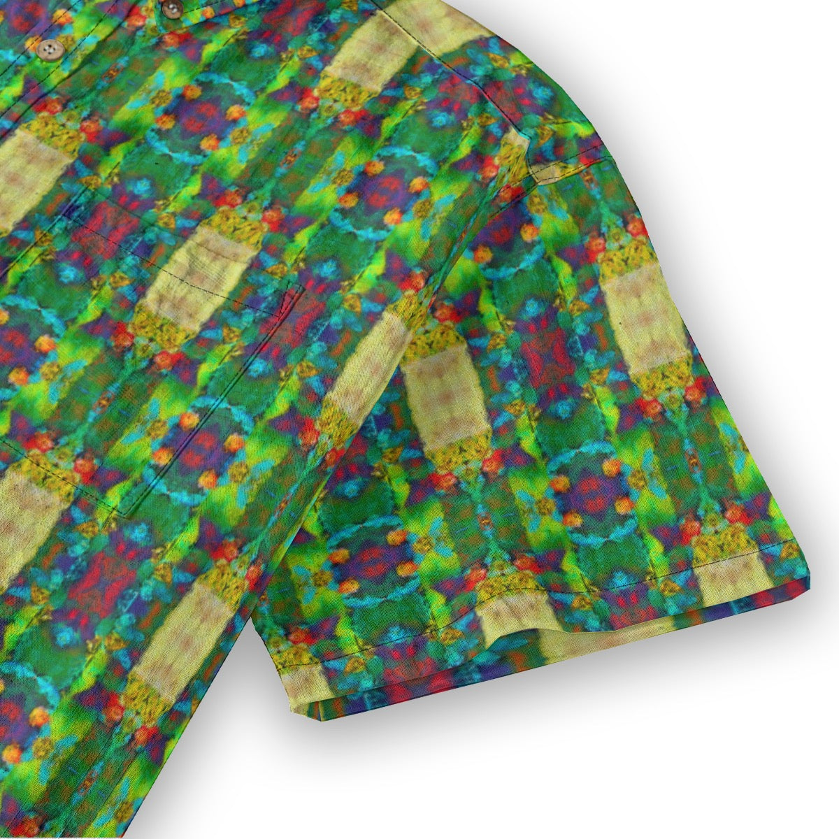 “City Lanterns” All-Over Print Men's Breathable Shirt|140GSM Slub Cotton