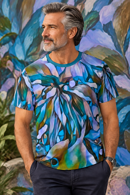 “Wild Canopy” (Four Colour Pallets) All-Over Print Men's O-Neck T-Shirt | 190GSM Cotton