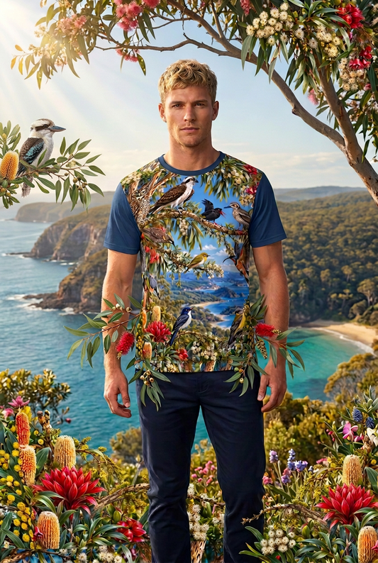 “NSW Central Coast” All-Over Print Men's O-Neck T-Shirt | 190GSM Cotton