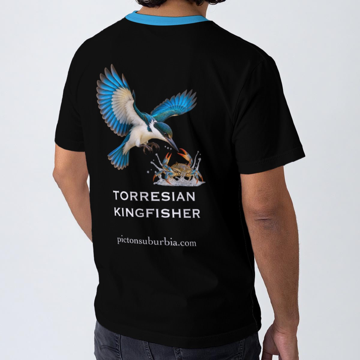 “Torresian Kingfisher” All-Over Print Men's O-Neck T-Shirt | 190GSM Cotton