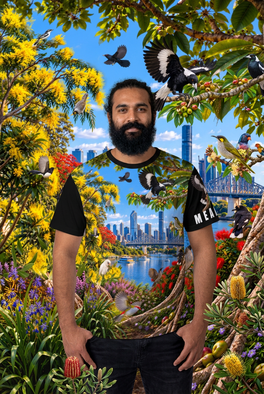Brisbane - The River City -All-Over Print Men's O-Neck T-Shirt | 190GSM Cotton