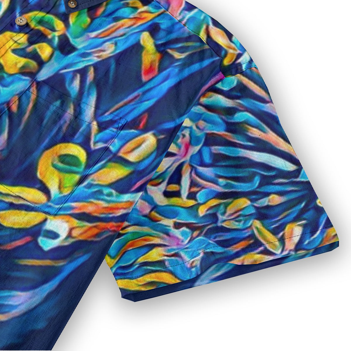 “Allegria” All-Over Print Men's Breathable Shirt|140GSM Slub Cotton
