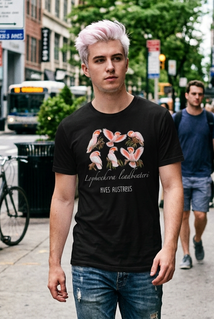 "Major Mitchell’s Cockatoo :  Lophochroa leadbeateri" All-Over Print Men's O-Neck T-Shirt | 190GSM Cotton