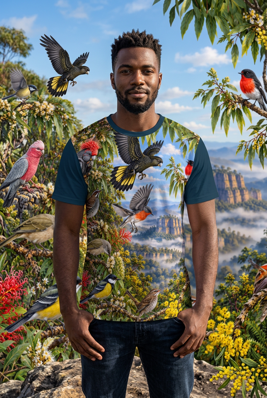 “NSW South Coast” All-Over Print Men's O-Neck T-Shirt | 190GSM Cotton