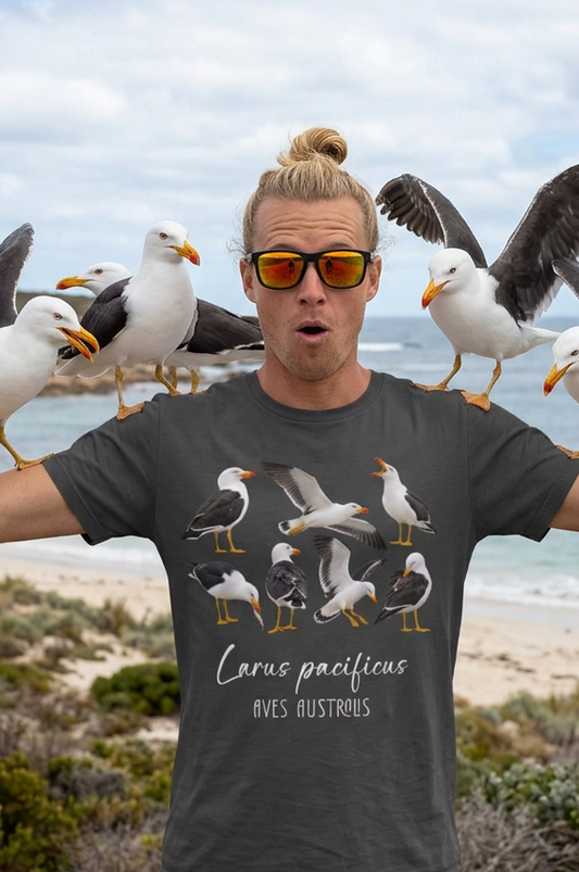 “Pacific Gull” All-Over Print Men's O-Neck T-Shirt | 190GSM Cotton