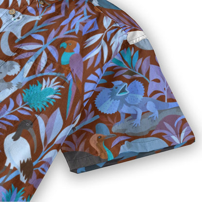 All-Over Print Men's Breathable Shirt|140GSM Slub Cotton