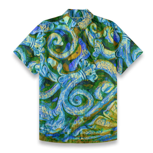 All-Over Print Men’s Breathable Shirt|140GSM Slub Cotton