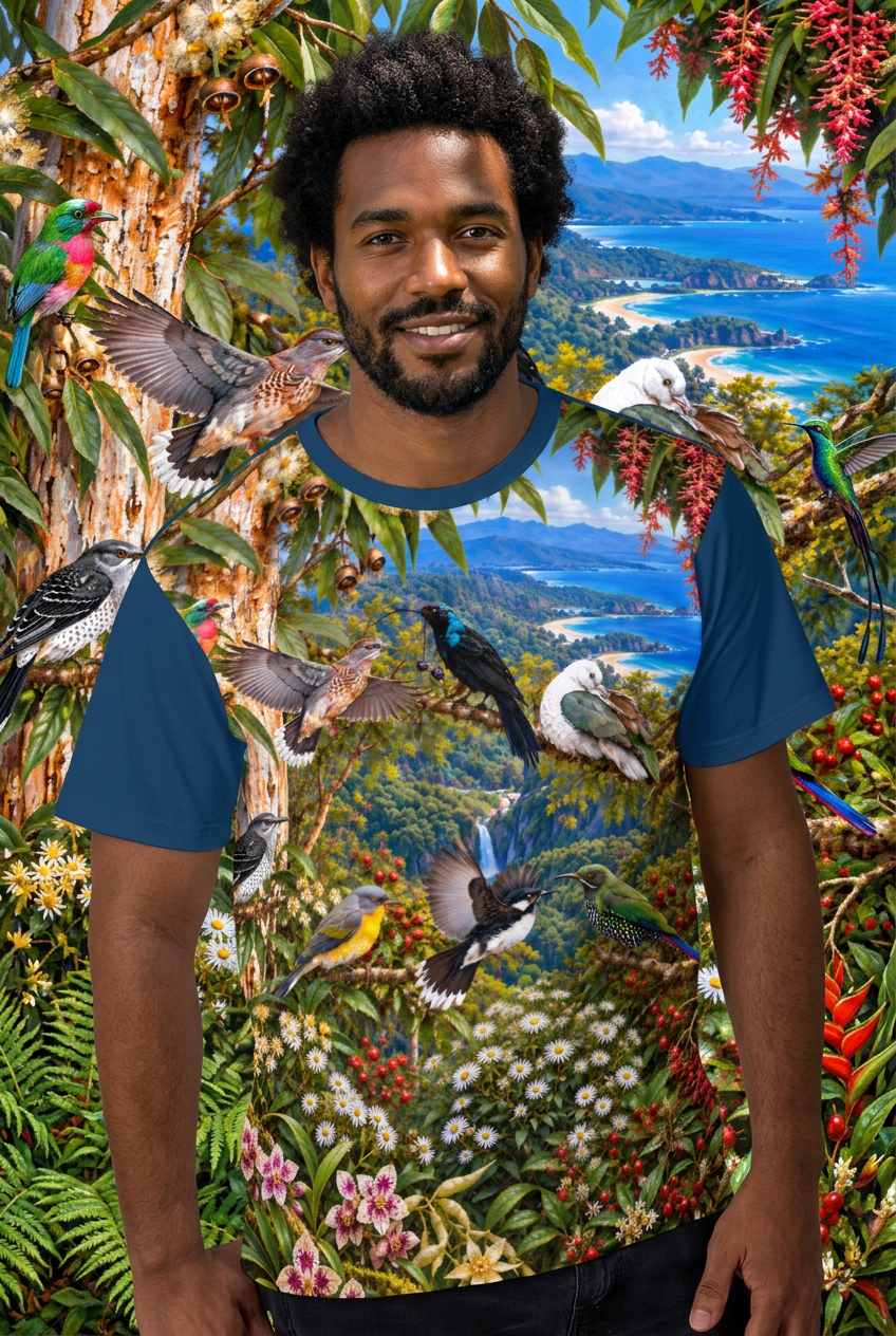 “NSW North Coast” All-Over Print Men's O-Neck T-Shirt | 190GSM Cotton