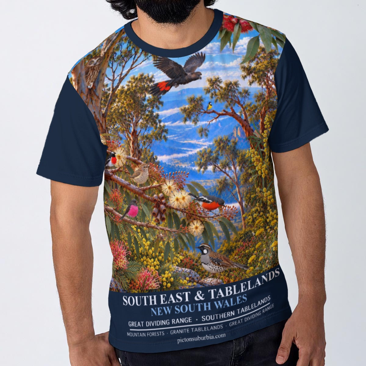 “Northeast & Tablelands NSW” All-Over Print Men's O-Neck T-Shirt | 190GSM Cotton