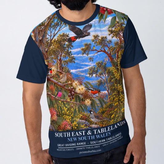 “Northeast & Tablelands NSW” All-Over Print Men's O-Neck T-Shirt | 190GSM Cotton
