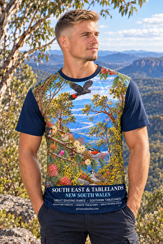 “Northeast & Tablelands NSW” All-Over Print Men's O-Neck T-Shirt | 190GSM Cotton