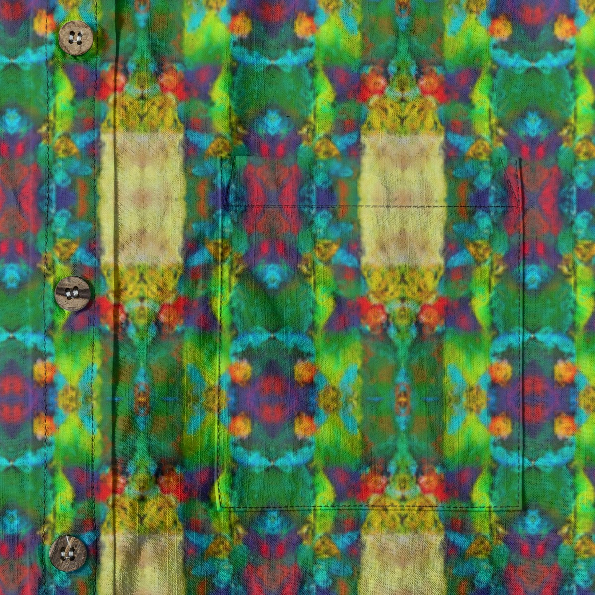 “City Lanterns” All-Over Print Men's Breathable Shirt|140GSM Slub Cotton