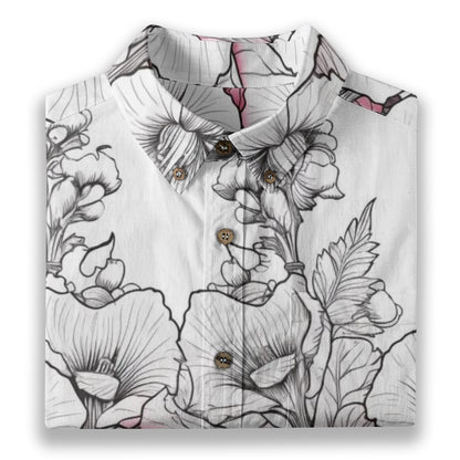 All-Over Print Men's Breathable Shirt|140GSM Slub Cotton