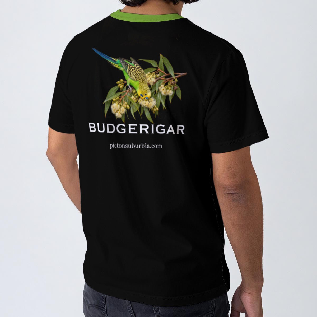 "Budgerigar : Melopsittacus undulatus" All-Over Print Men's O-Neck T-Shirt | 190GSM Cotton