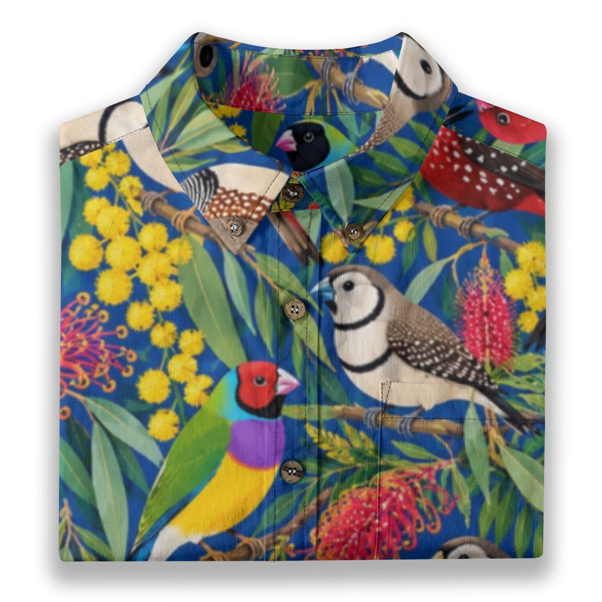 All-Over Print Men's Breathable Shirt|140GSM Slub Cotton