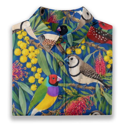 All-Over Print Men's Breathable Shirt|140GSM Slub Cotton